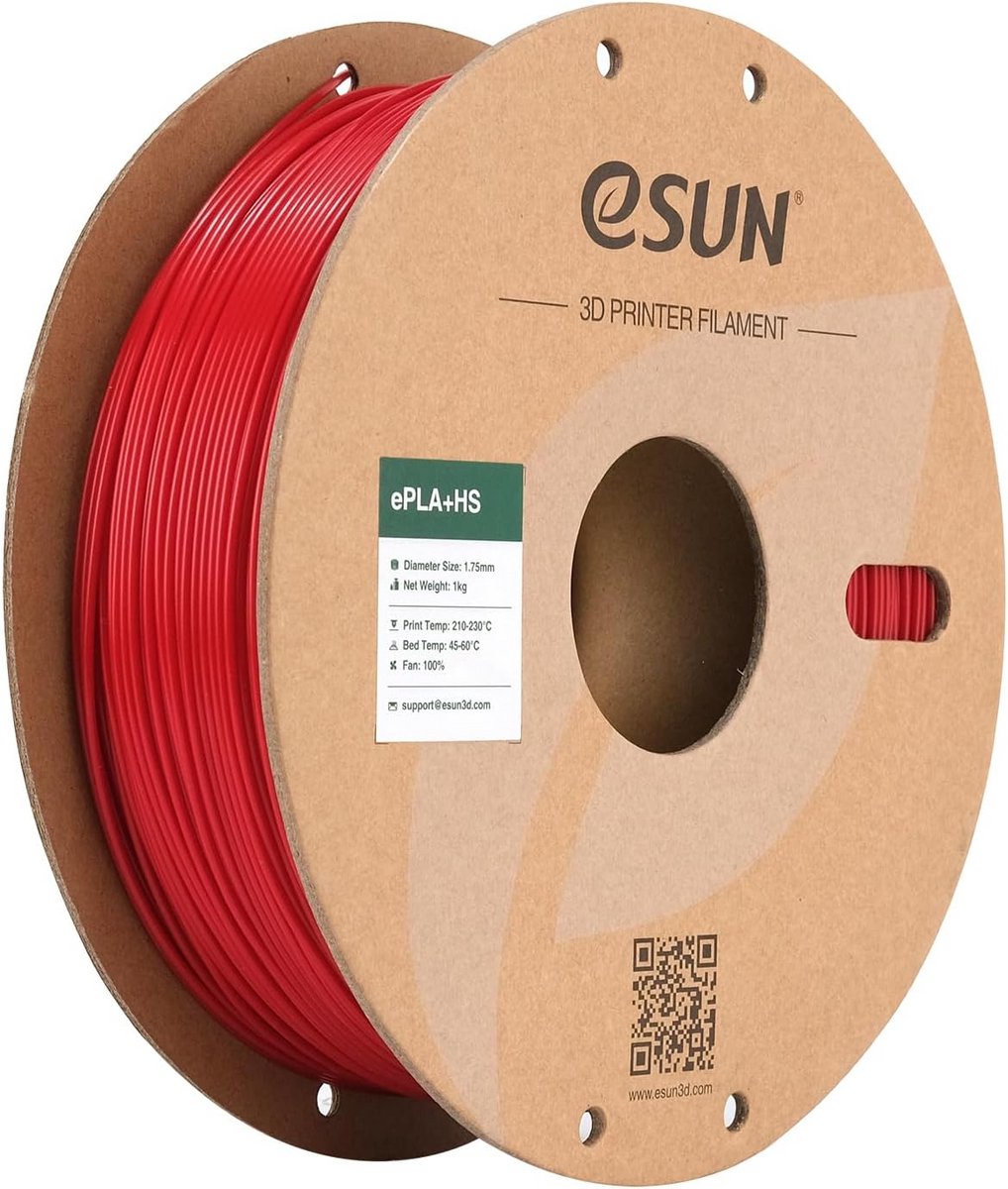 PLA+ Hoge Snelheid 3D Printer Filament 1.75mm Rood - Nauwkeurig 1KG Spoel voor Snelle 3D Prints