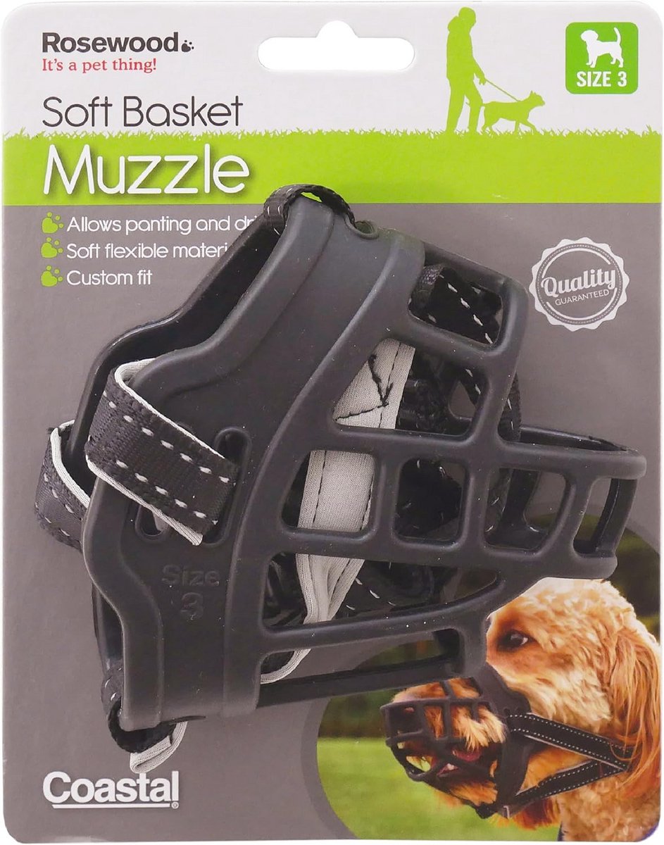 Zachte Mand Muilkorf voor Honden - Flexibel Silicone en Neopreen