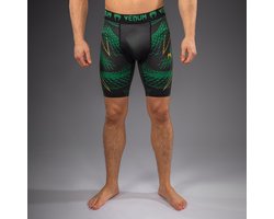 Venum Matupa Vale Tudo Shorts – Zwart/Groen/Goud | Premium Compressie Shorts voor MMA, BJJ & No‑Gi - M