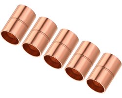5 Stuks Rechte Koperen Koppelstukken 3/8 Inch Lasfitting voor Klimaatbeheersing