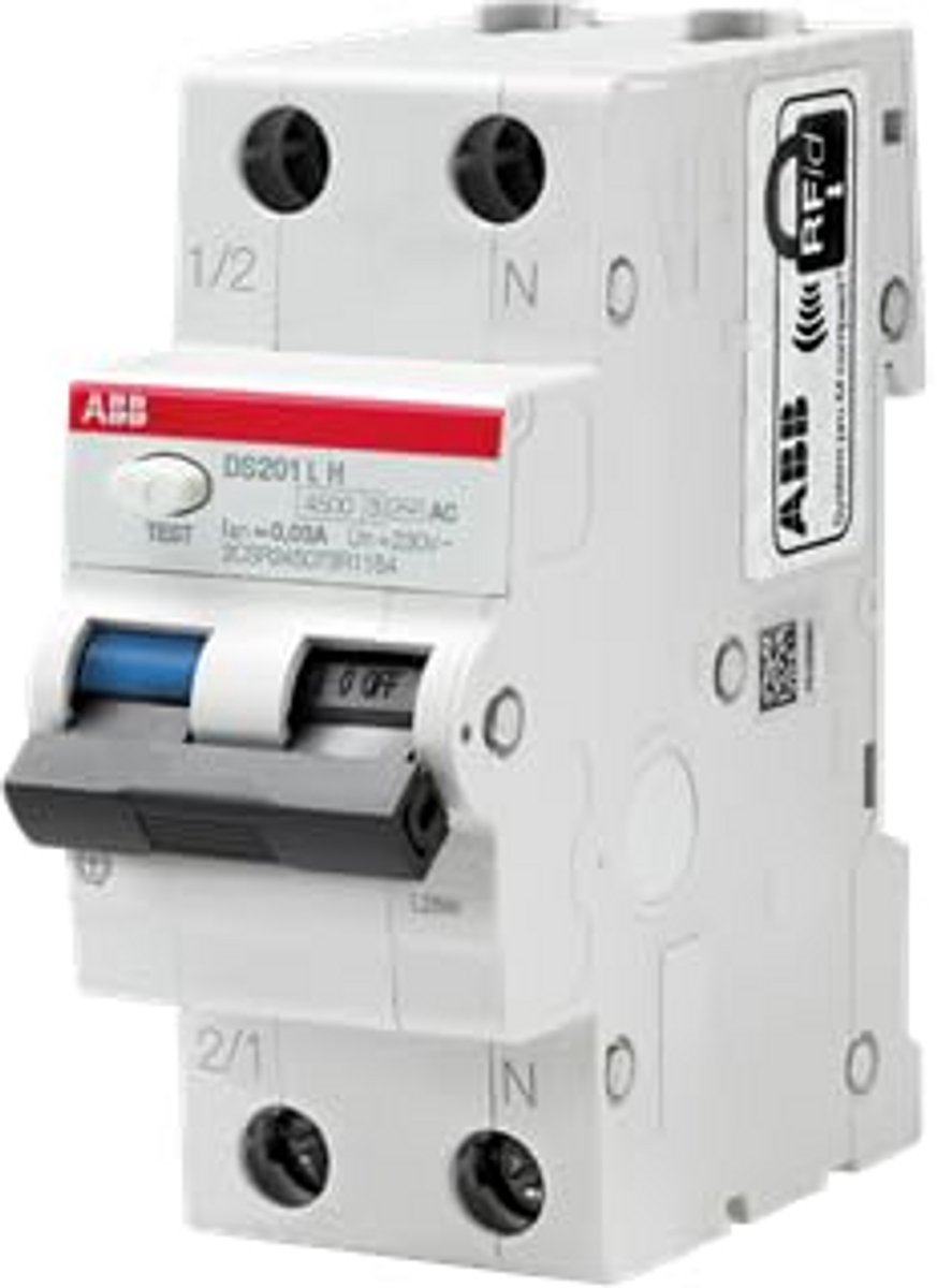 Stroomonderbreker 4,5KA 1P+N 30mA Veiligheidsautomaat Klasse AC