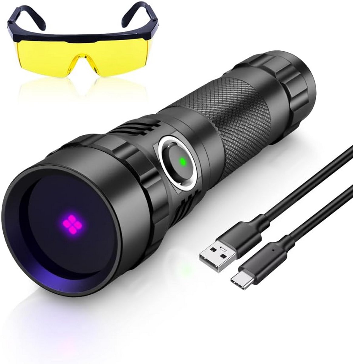 Krachtige 365nm UV Zaklamp - Zwart Licht voor Detectie van Vlekken, Zeefdruk en Urine