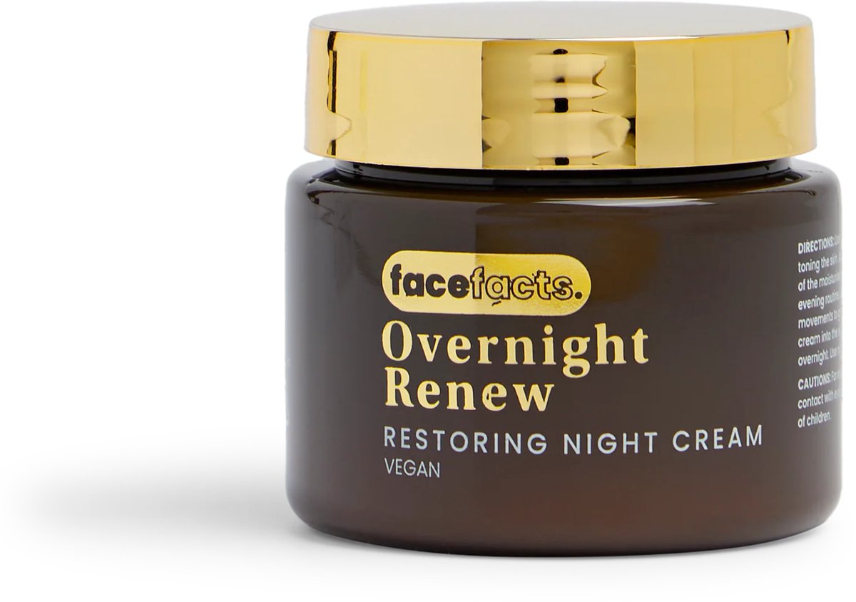 Face Facts | Overnight Renew - Restoring Night Cream - 50ml - Vegan