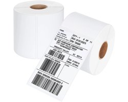 500 x Thermische Verzendlabels voor PostNL, DHL, DPD, GLS, UPS en FedEx - 100 x 150 mm - 500 Thermo-Eco papieren etiketten op 1 rol met een kern van 40 mm - Zelfklevend, geperforeerd 10 x 15cm