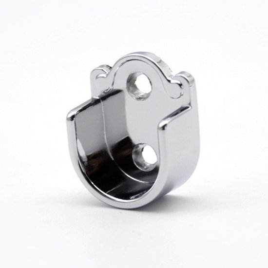 Flange Bar Holder - 2/4/6 Pack - Zinc Alloy Cabinet Pole Sockets - Flange Socket voor Wardrobe Bracket en Shower Curtain Rod van Merkloos — afbeelding 4