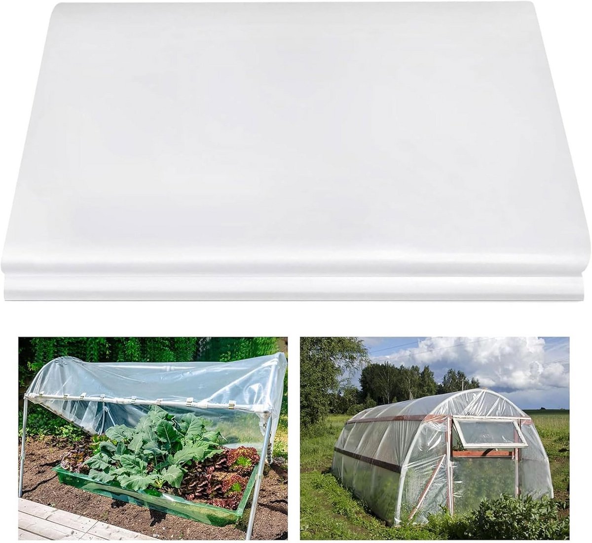 Transparante broeikasfolie 2 x 3 m - Polyethyleen folie voor groenten en planten