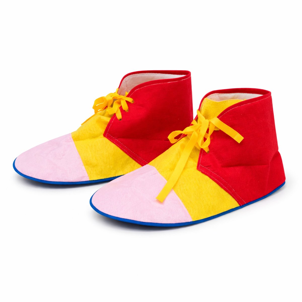 Clownsschoenen Volwassenen – Extra Groot – Rood Geel – Over eigen schoenen model – Verkleed Accessoire Carnaval