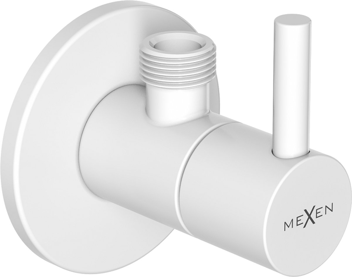 Mexen R2 hoekstopkraan voor kraan 1/2"x3/8", wit - 79972-20