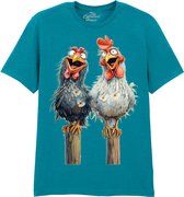 Gekke Kippen Friendly Chickens The Coloured House T-shirt XL