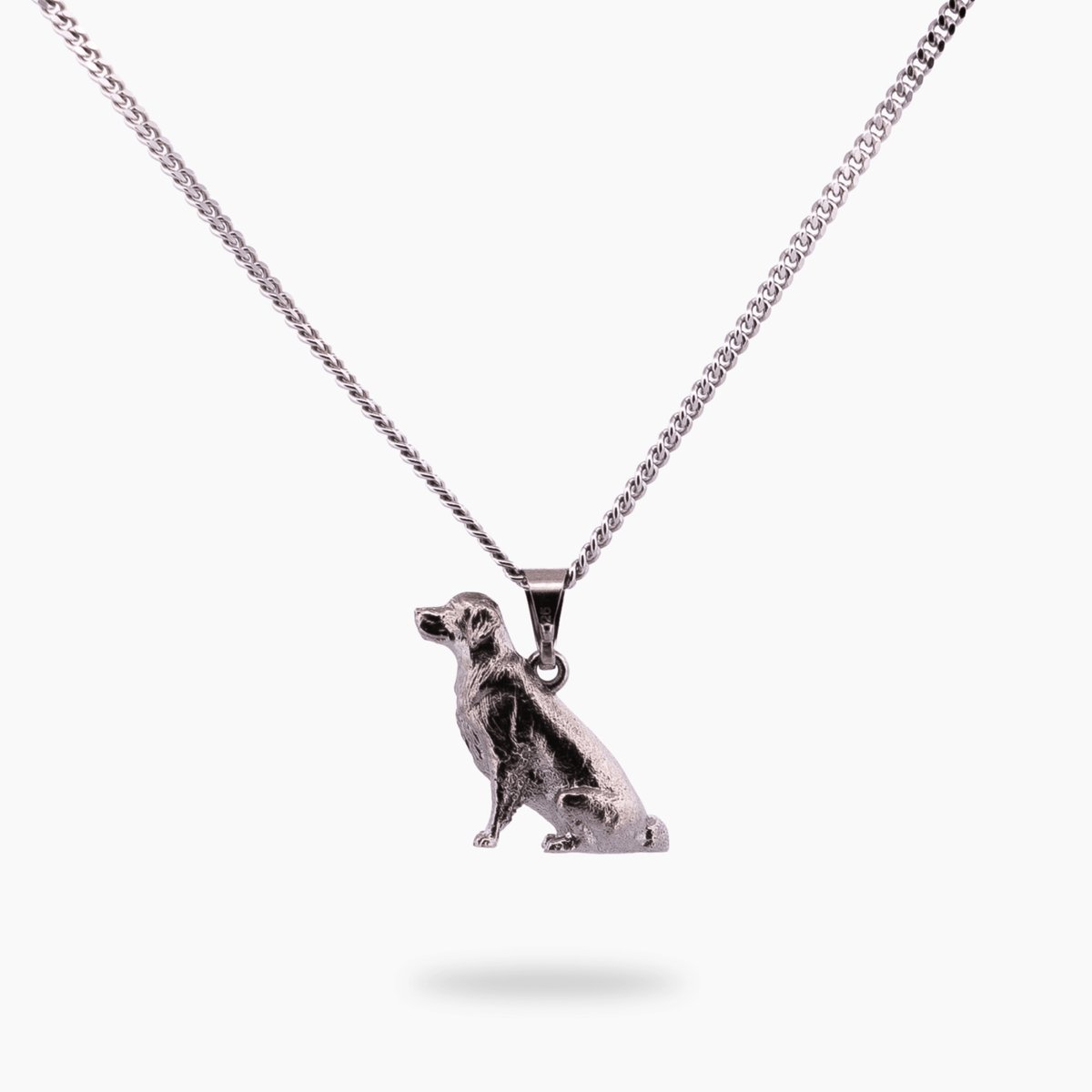 Pinchme Charms - Golden Retriever honden bedel - Echt zilver - Handgemaakt in Nederland - Luxe cadeauverpakking - Ketting Sieraden