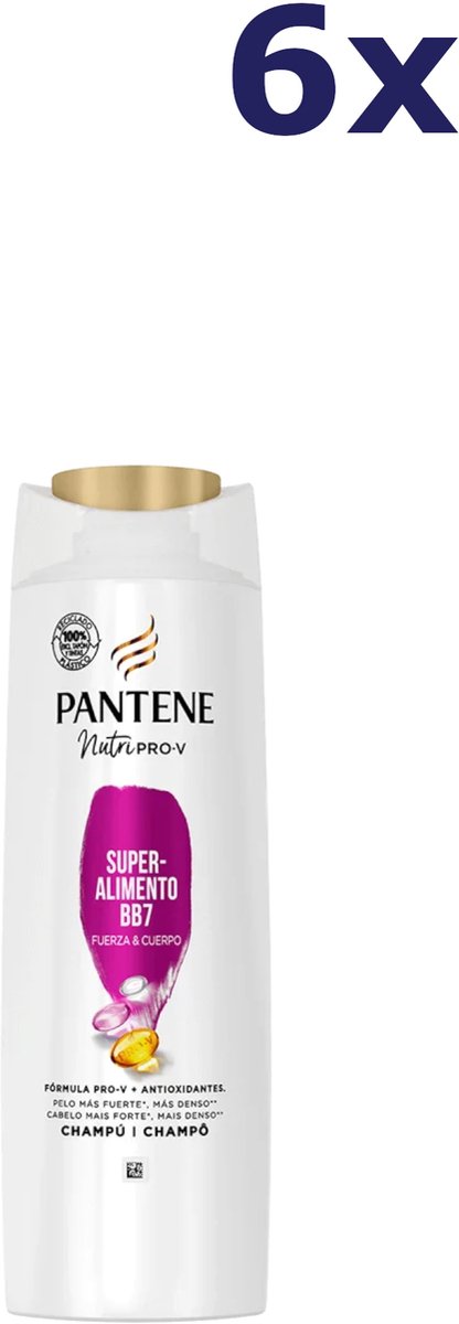 6x Pantene Shampoo - 360ml - hair superfood
