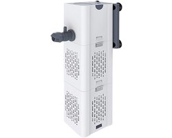 Aquarium Filter - 500L/H - Binnenfilter - Extra Zuurstof - 6.5x6.5x19.8cm - Wit