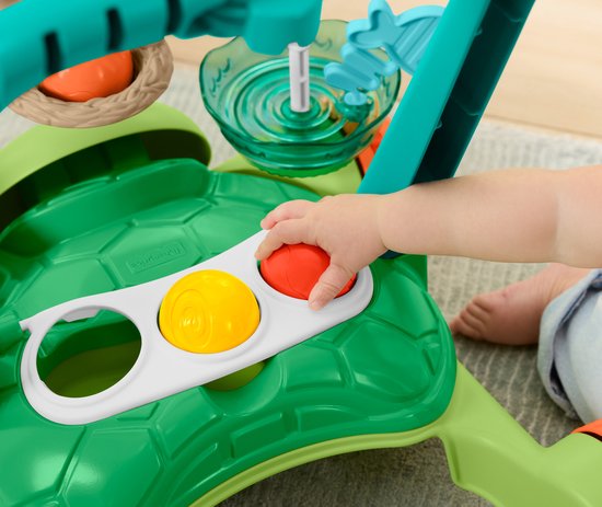 Fisher-Price Moves with You Schildpad Loopwagentje - duw- en activiteitenspeeltje met 5 Ballen van Fisher Price — afbeelding 4