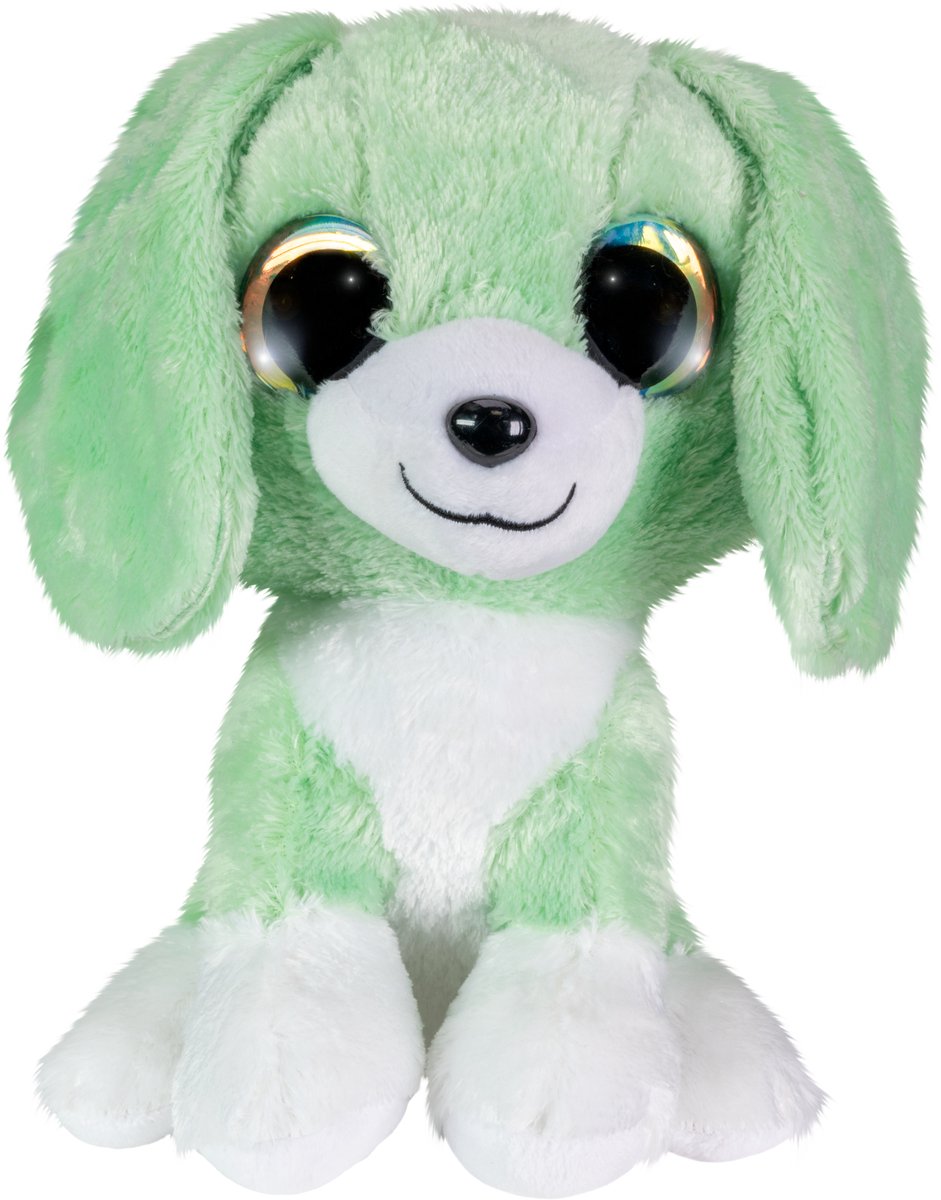 Tactic Lumo Stars - Pluche - Knuffelhond Tommy - 24 cm - Zacht pluche - Grote ogen - Fins design - Fantasiespel - Inclusief app met spelletjes