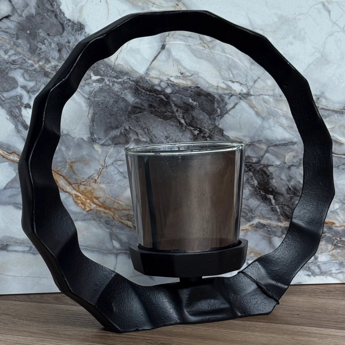 Hurricane w/grey luster glass ALU RAW/MATTBLACK 29x10x26