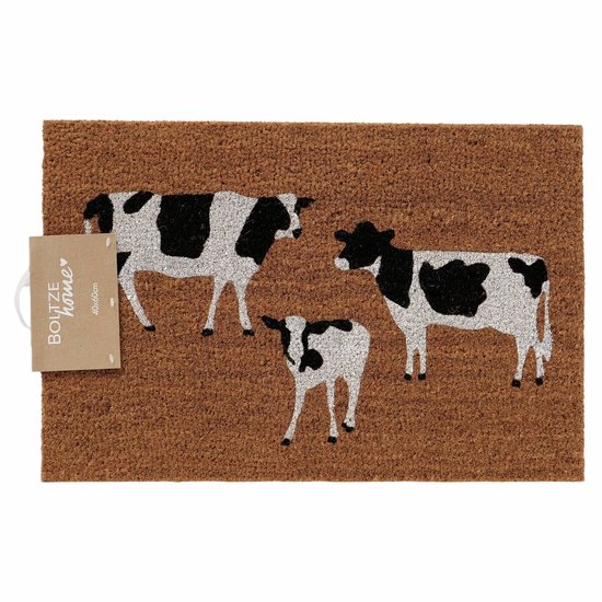 Boltze - Paillasson - Tapis de propreté - Moolina - Vaches - Kokos - 60x40cm