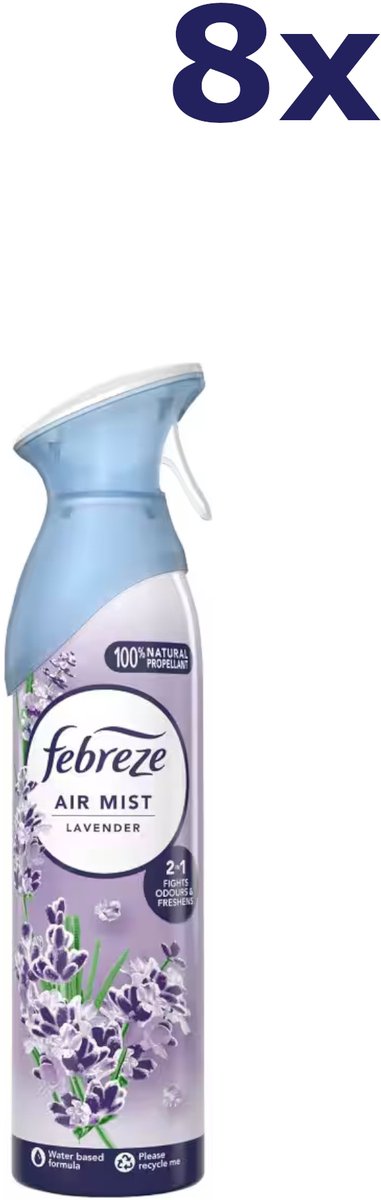 8x Febreze luchtverfrisser 185ml Lavender