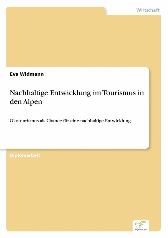 Nachhaltige Entwicklung im Tourismus in den Alpen - cover