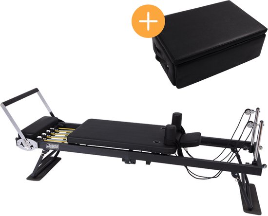Lacardia Pilates Reformer met Box - Zwart - €329,95