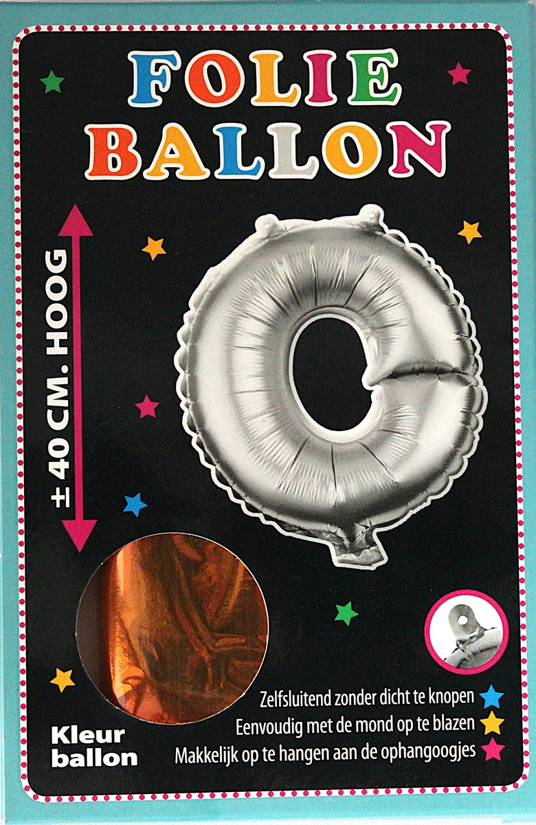 Folieballon - O - Letter Brons - 40cm - Folie - Ballon - Zelfsluitend - Eenvoudig Met Mond Opblazen - Ophangoogjes - Touche Cards