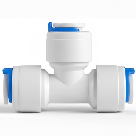 Wateraansluiting T-split 1/4" geschikt voor LG, Samsung Koelkasten, Osmose Systemen en Koffiemachines