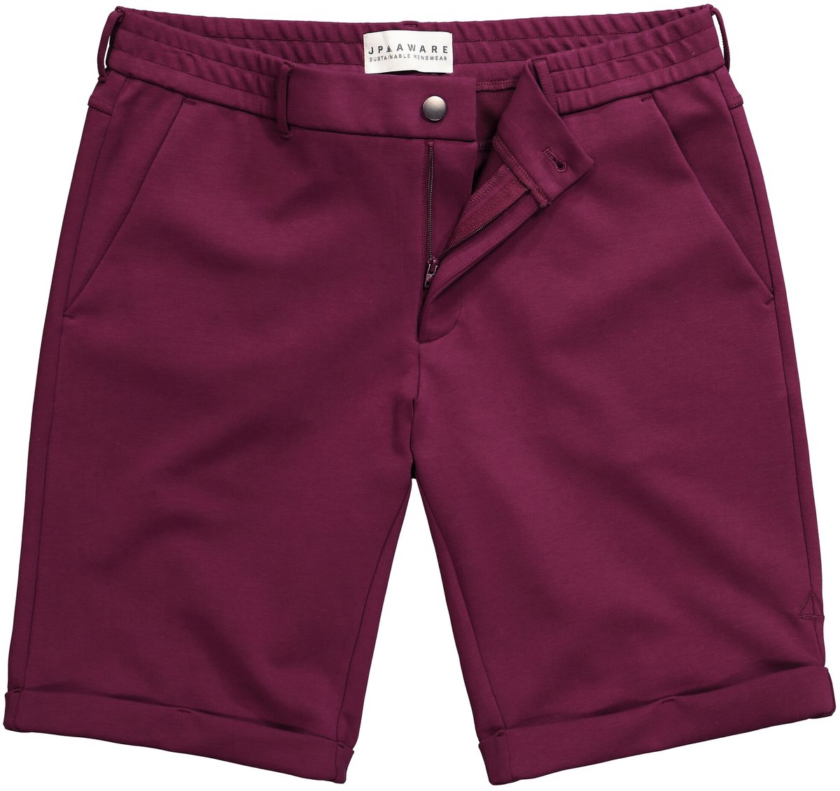 JP 1880 - Heren - Chino-bermuda FLEXNAMIC® duurzaam Buik-Fit Regular Fit - Donkere kers - Maat 54