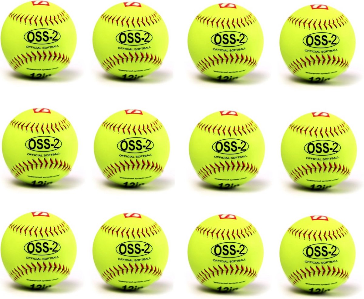 Softbal Trainingsballen Maat 30,5 cm Geel - Set van 12