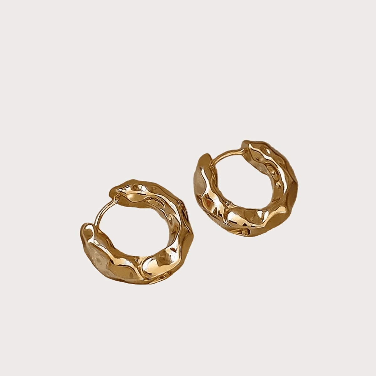Sculpted Hoops – Oorbellen – Stainless Steel - -