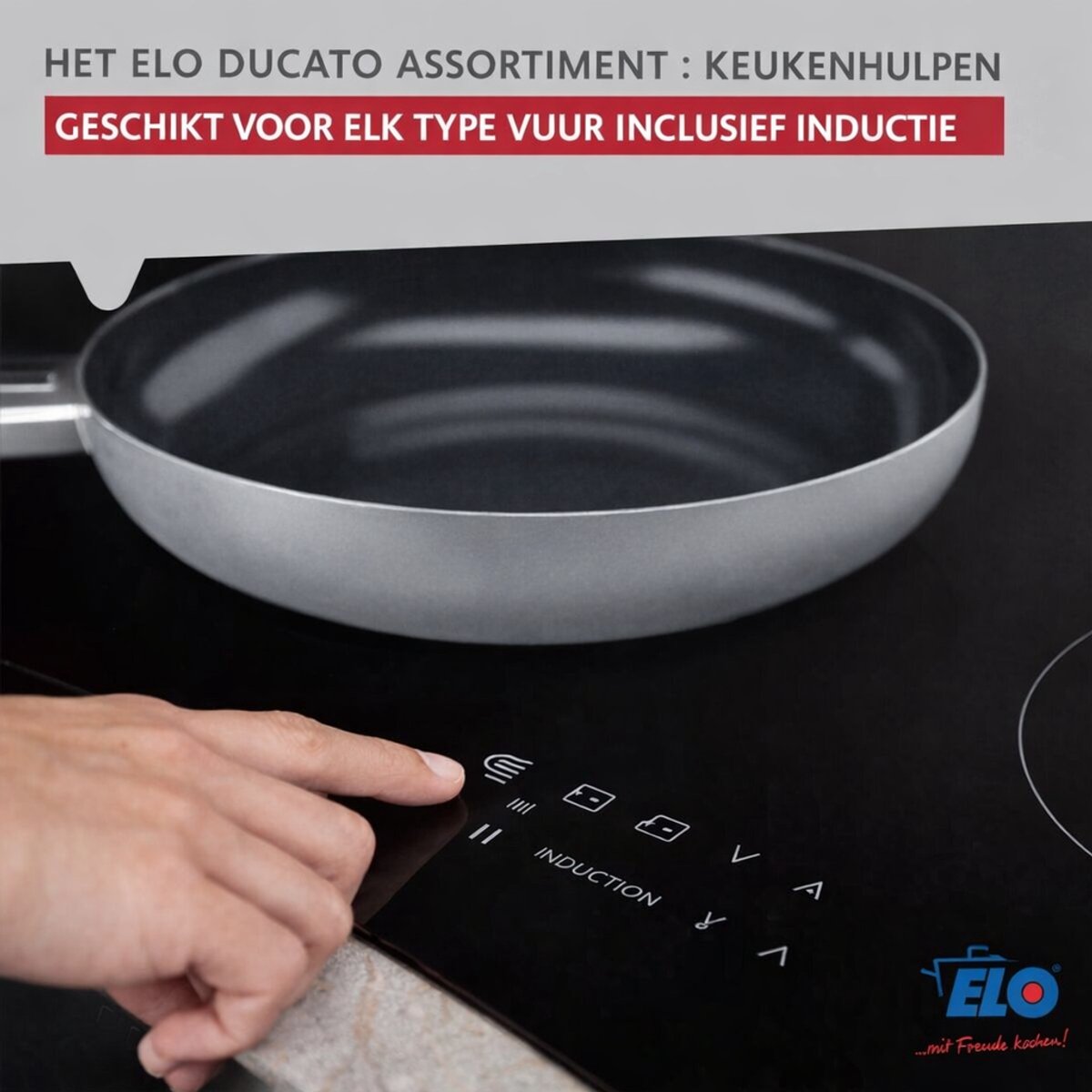 Pan voor alle warmtebronnen 24 cm zonder PFAS Elo Ducato