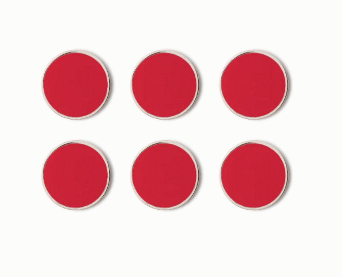 Mustard - The buttons - Magneten - Set van 6 - Poppy