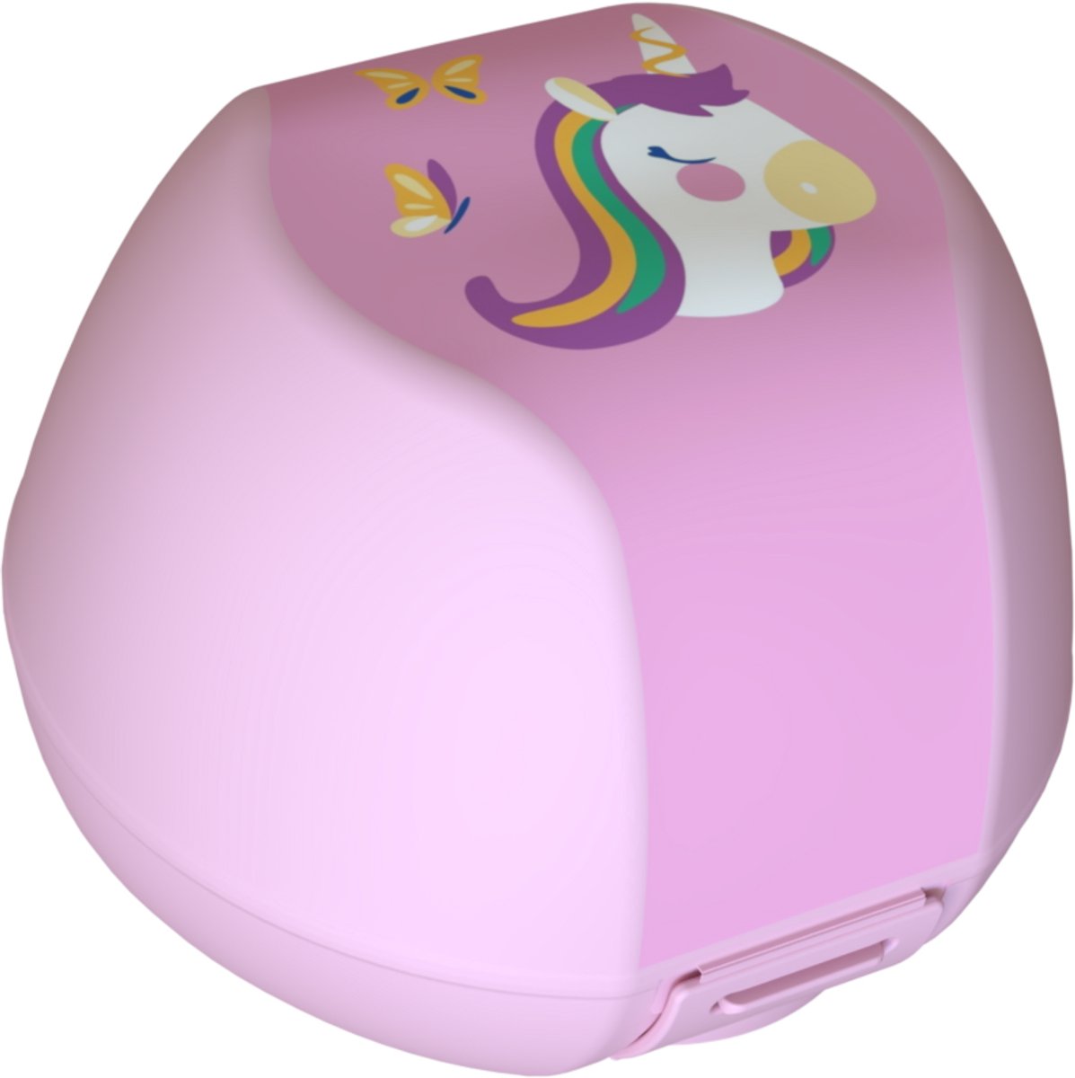 Day To Day Appeldoos Eenhoorn - Fruitbox met clipsluiting - Fruitdoos voor bescherming - BPA-vrije Appeldoosje - Roze - 315 ml