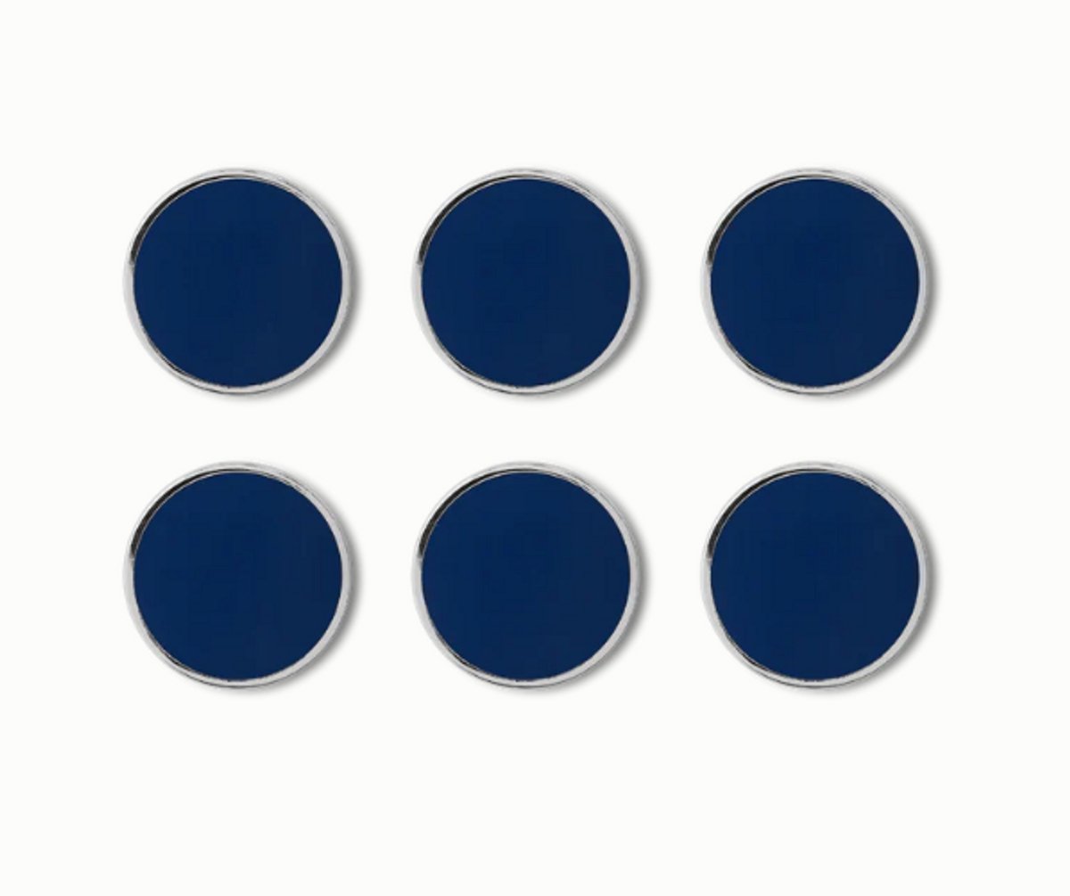 Mustard - The buttons - Magneten - Set van 6 - Navy