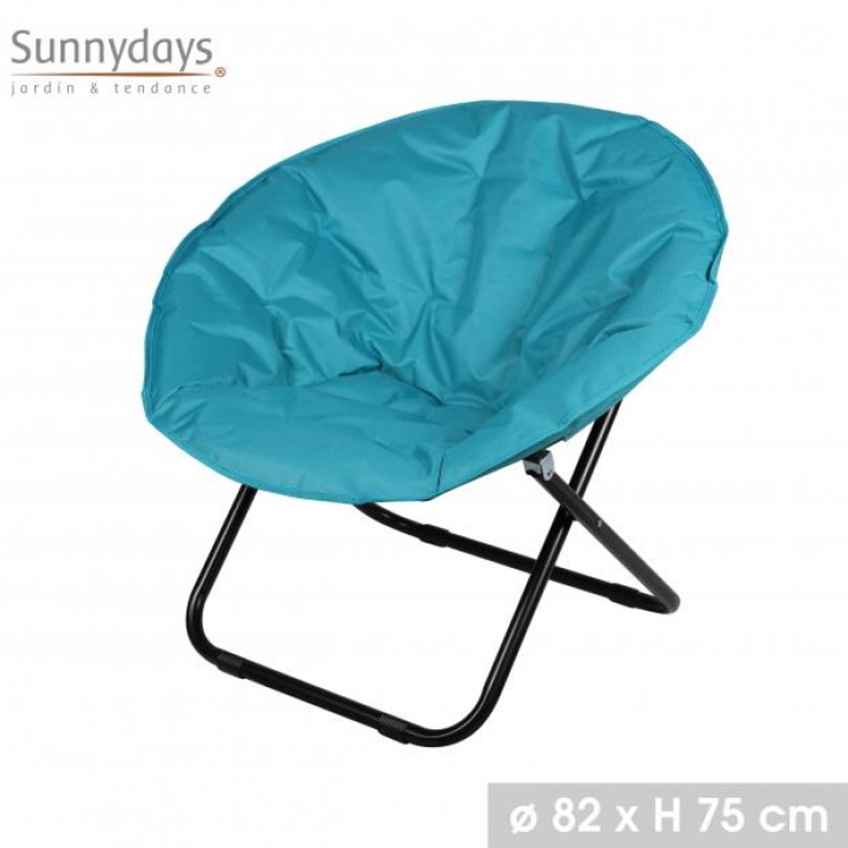 Set van 4 “LE ATLANTIS” love seats Petrolblauw Ø82 x H75 cm