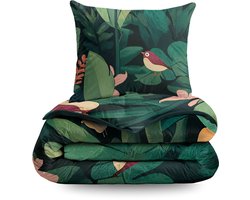 Zelesta Pure Kids Katoenen kinderdekbed zonder overtrek - Wasbaar dekbed - Met vaste overtrek - Jungle Journey - 140x200cm