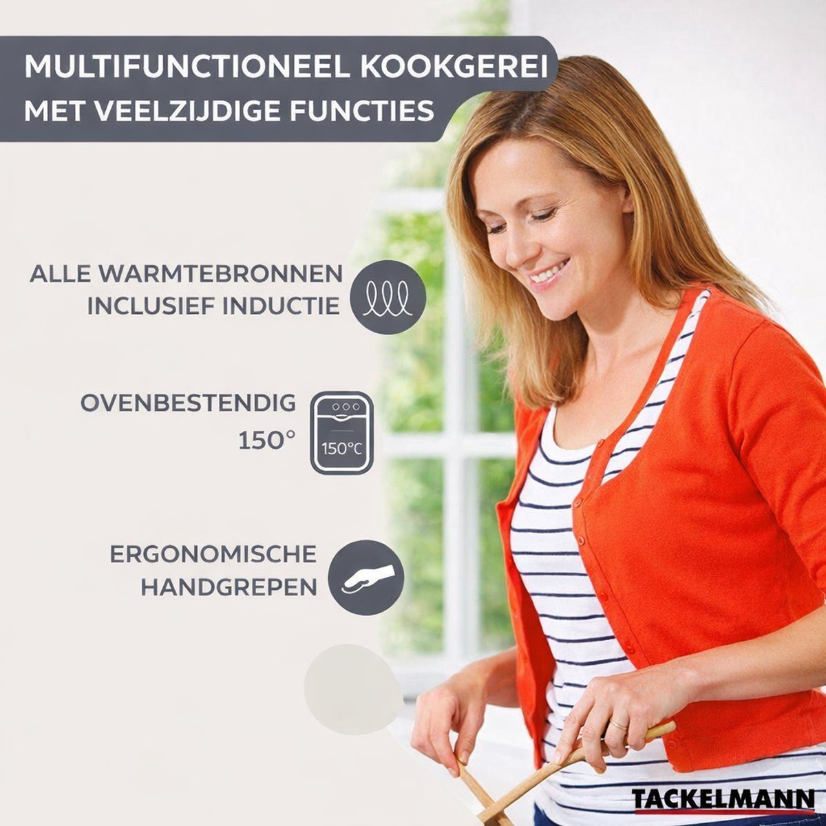Set pan 28 cm roestvrij staal en glazen deksel Fackelmann Geneva