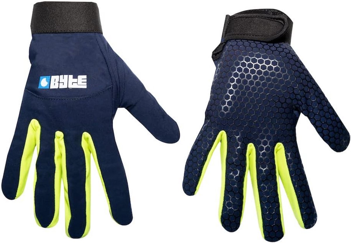 Hockey Handschoenen Marineblauw/Lichtgroen - Bescherming en Grip voor Veldhockey