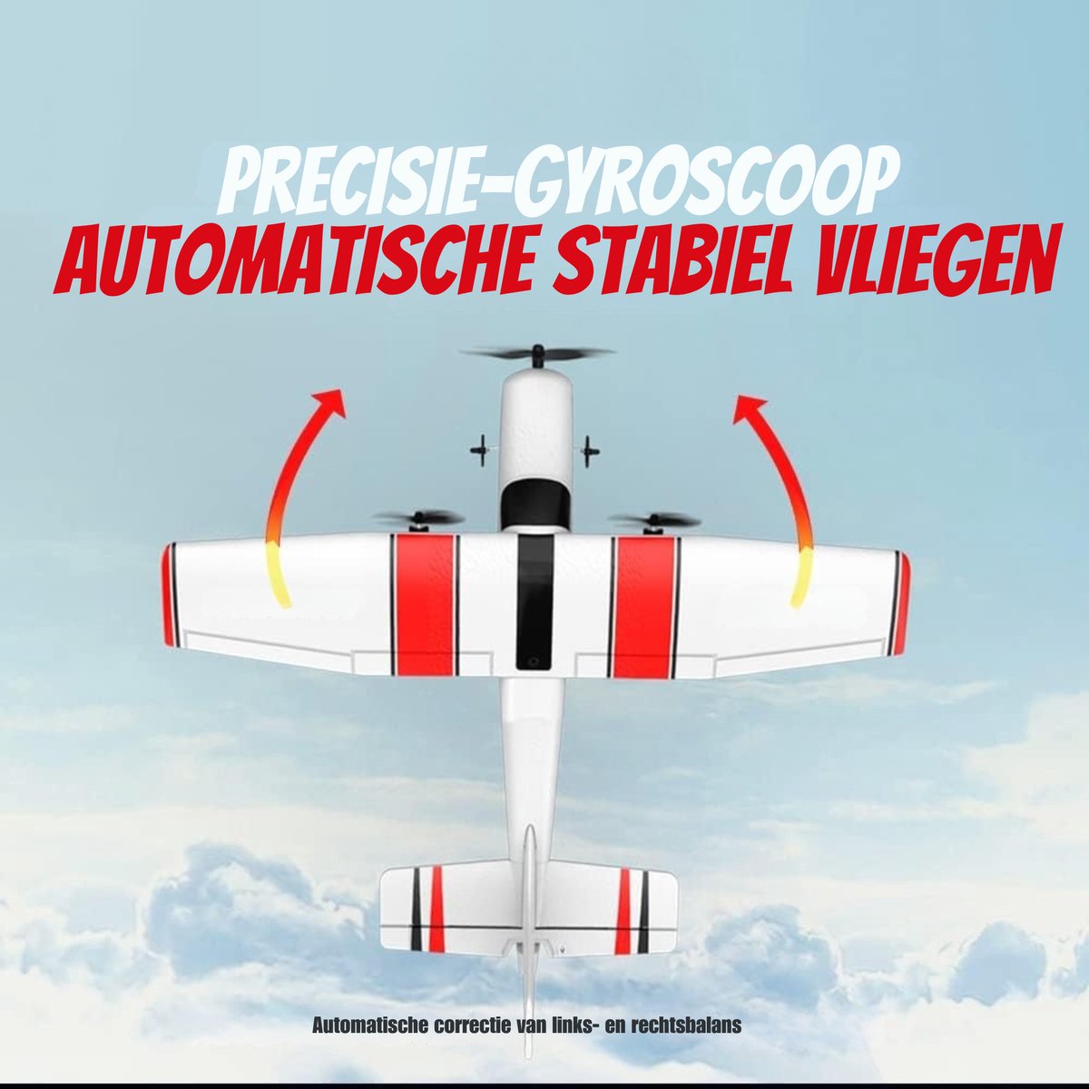 Nexar Bestuurbare Vliegtuig - RC Propellervliegtuig met Gyro Stabilisatie - Afstandsbestuurbaar Vliegtuig - voor Kinderen & Beginners - Incl. 3 Batterijen — afbeelding 5