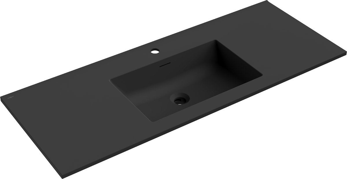 Mexen Otis inbouw wastafel 121 x 46,5 cm, mat zwart - 25181271