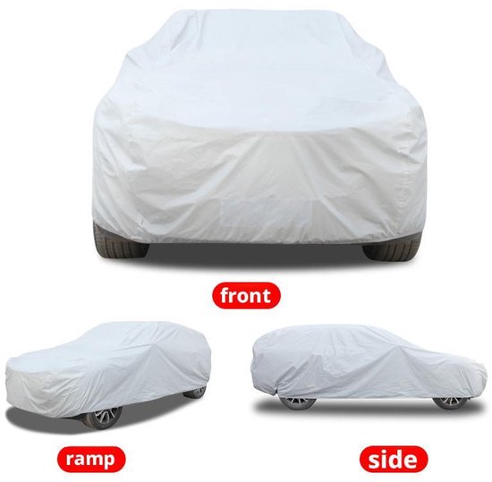 Killogood Verdikte autohoes - zon- en regenbestendig - XL- formaat - 540 x 175 x 120 cm - Universele beschermhoes voor alle seizoenen - geschikt voor de hele auto Stof - vorst- en warmte- autohoes voor buiten - autohoes tegen vorst