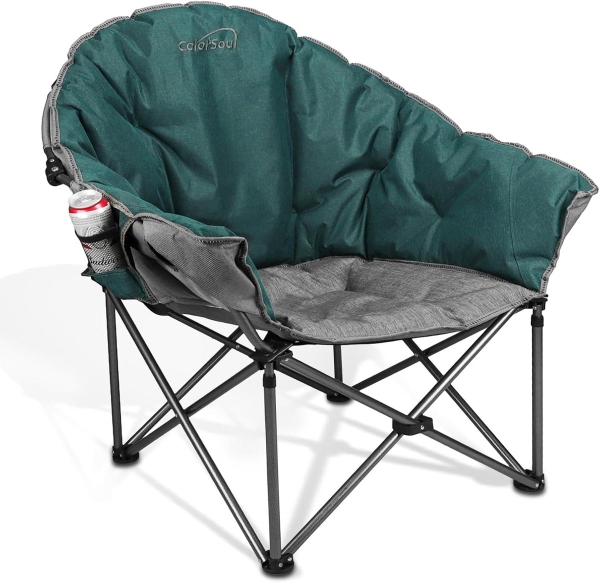Extra grote gewatteerde campingstoel - comfortabele outdoor stoel voor volwassenen
