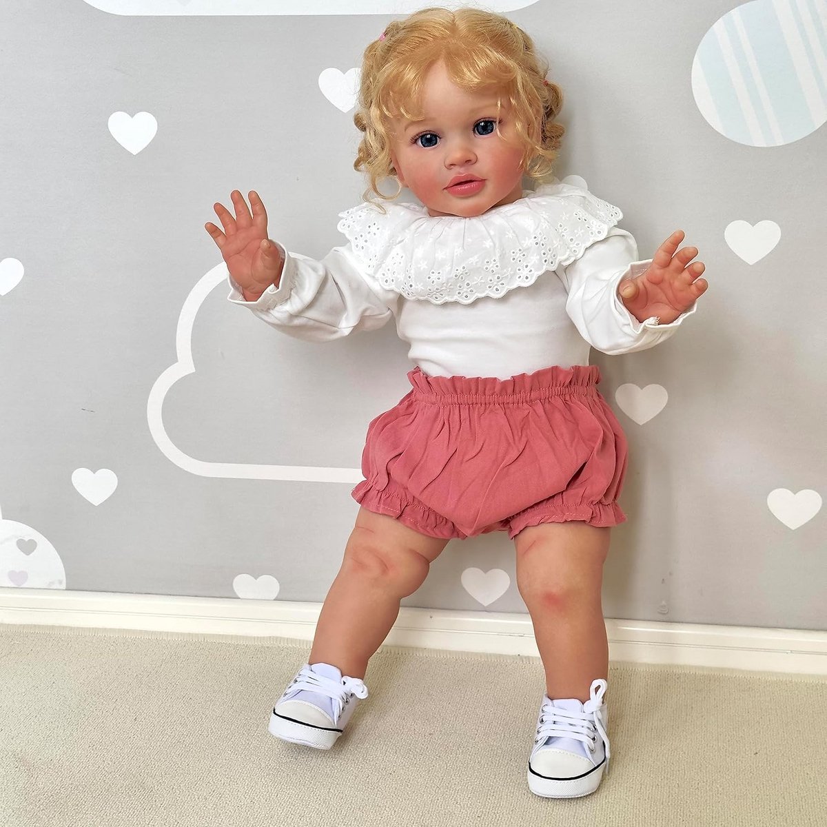 26 inch Realistische Reborn Baby Pop van Zacht Siliconen Vinyl – Handgemaakte Pasgeboren Baby Pop voor Kinderen – Perfect Cadeau voor Verjaardagen