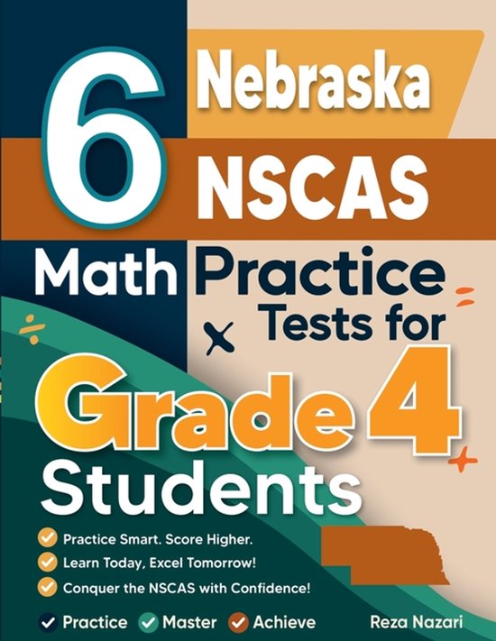 6 Nebraska NSCAS Growth Grade 4 Math Practice Tests - cover
