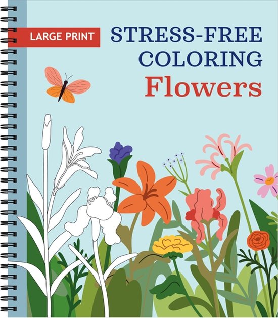 Large Print Stress-Free Coloring- Large Print Stress-Free Co ... - cover
