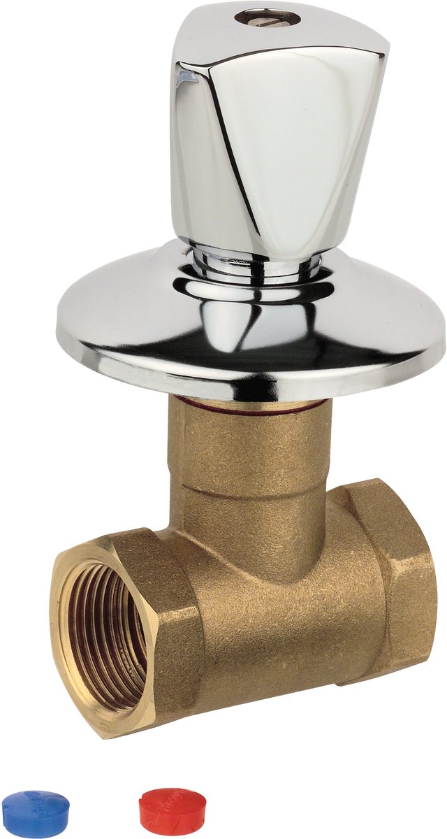 KIRCHHOFF inbouw stopkraan, chroom, 1/2"BI, met rozet