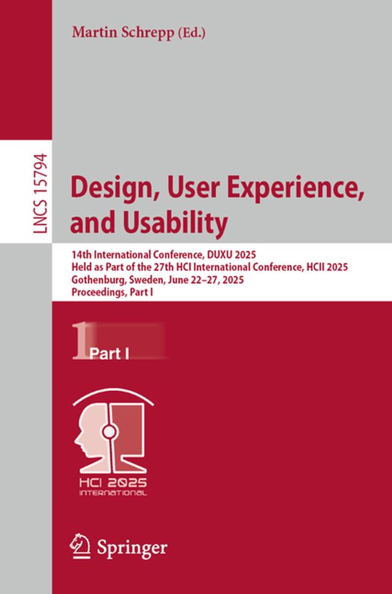 Lecture Notes in Computer Science15794- Design, User Experie ... - cover