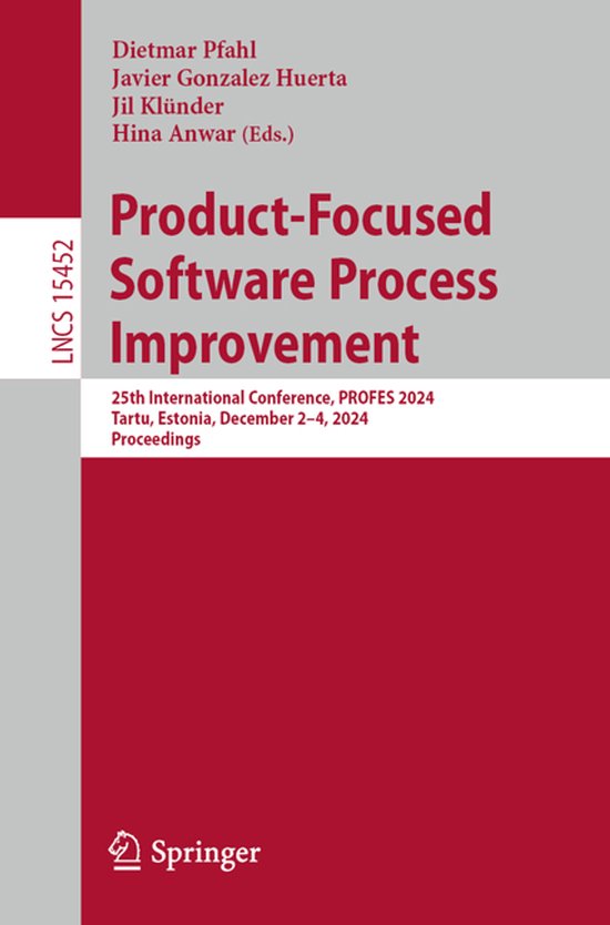 Lecture Notes in Computer Science15452- Product-Focused Soft ... - cover