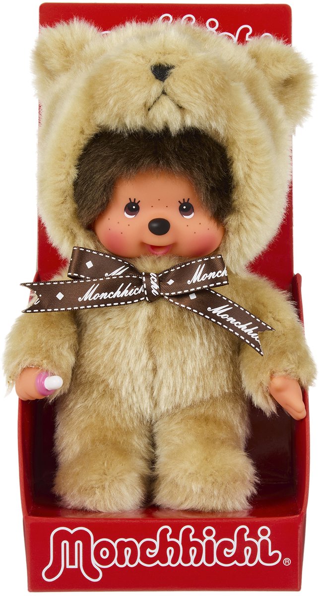 Bandai - Monchhichi - Monchhichi Teddybeer Knuffel - Iconische Aap Knuffel uit de jaren 80 - Superzachte Knuffels 20 cm voor Kinderen en Volwassenen - Beertje - Kinderspeelgoed 2 Jaar en + - SE203963 van Bandai — afbeelding 2