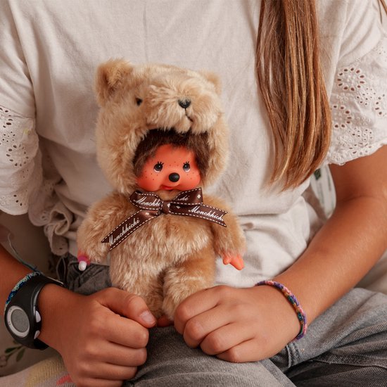 Bandai - Monchhichi - Monchhichi Teddybeer Knuffel - Iconische Aap Knuffel uit de jaren 80 - Superzachte Knuffels 20 cm voor Kinderen en Volwassenen - Beertje - Kinderspeelgoed 2 Jaar en + - SE203963 van Bandai — afbeelding 3
