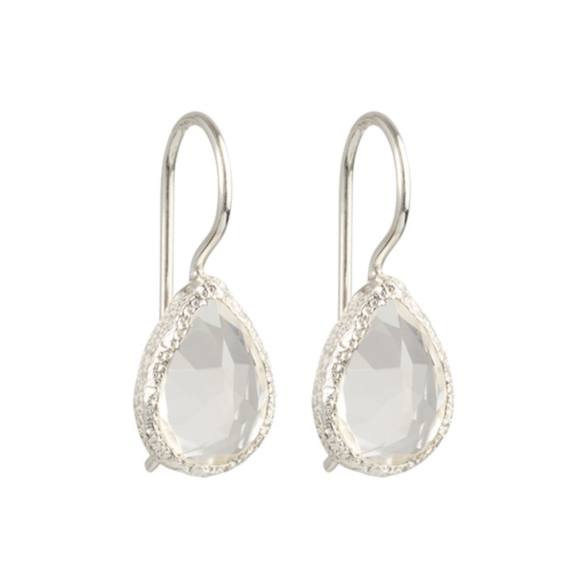 I'M ME JEWELLERY - druppel oorbellen - heldere kwarts - 925 sterling zilver