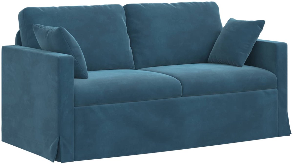 vidaXL Bank - Blauw - 158 - x - 78 - x - 80 - cm - Fluweel